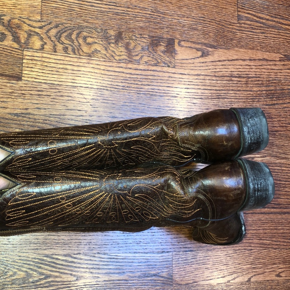 Cavenders Leather Cowboy Boots - Picture 4 of 8